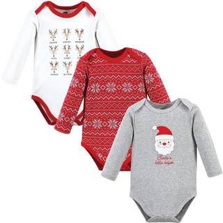 Hudson baby unisex baby bomuld langærmet bodysuits Santa rensdyr 6-9 måneder