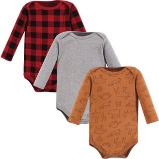 Hudson baby unisex baby bomuld lang?rmet bodysuits i skoven tryk 3-pakker preemie