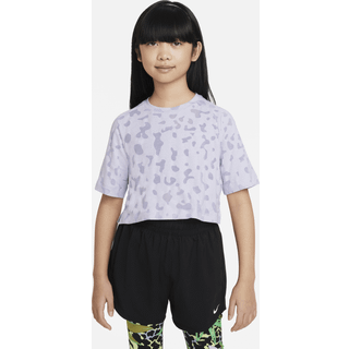 Nike One AOB Running Shirt Girls - White, Lilac, Size L - white