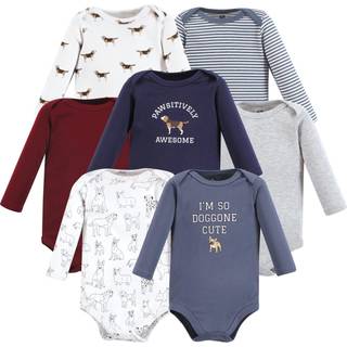 Hudson baby unisex baby bomuld lang?rmet bodysuits dreng hunde 7-pack preemie