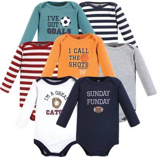 Hudson baby unisex baby bomuld lang?rmet bodysuits sportsstriber 0-3 m?neder