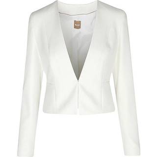 Afkortet jakke uden krave i slim fit