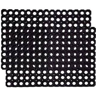 Safetycare sammenl?sning af gummi dr?ning gulvm?tte - anti -fatigue - 24 x 16 tommer - 2 m?tter