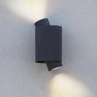 LUTEC CYPRES udendørs væglampe, up/down, H20,2 cm, GU10, IP44, mørk grå