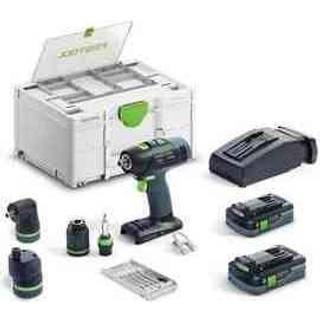 Festool 18v boreskruemaskine t 18+3 hpc 4,0 i-set