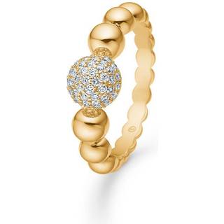 Mads Z - Big Diamond Ball ring i 14 kt guld m. i alt 0,27 ct.