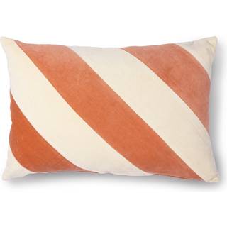 HKliving Pude Stribet 40x60 cm Peach-cream