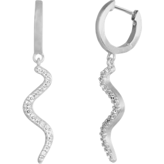 byBiehl Wave Sparkle Øreringe i Sterling Sølv 4-028A-R