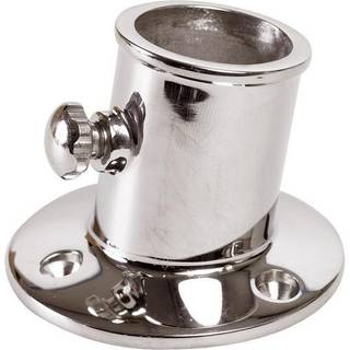 Flagstangbeslag båd, rustfrit stål, dæksmonteret, til Ø32 mm flagstang