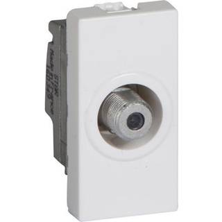 Legrand Mosaic tv udtag f-connector 1m hvi