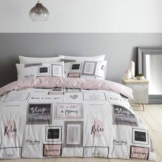 Catherine Lansfield Catherine Lansfield Blush Pink Sleep Dreams Duvet Cover And Pillowcase Set