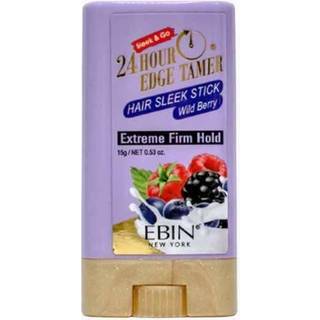 Ebin New York 24 Hour Edge Tamer Hair Sleek Stick Extreme Firm Hold 2,7 Oz Wild Berry - Slank & Go No Floasing and White Restue