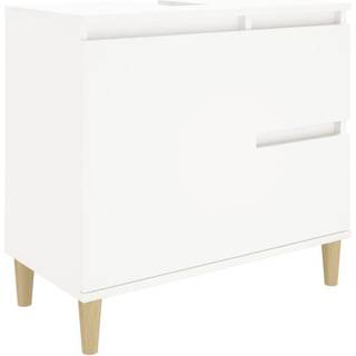 Badeværelsesskab 65X33X60 Cm Konstrueret Træ - Hvid