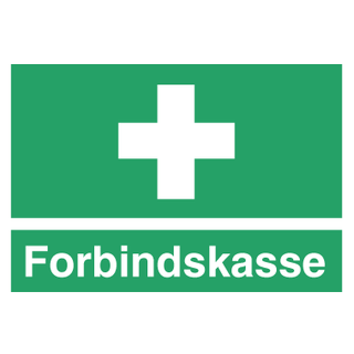 Forbindskasse, henvisningsskilt, selvklæbende folie