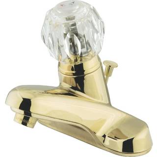 Kingston messing KB522 p? en h?ndhold 4 in. Centerset badev?relse vandhane poleret messing