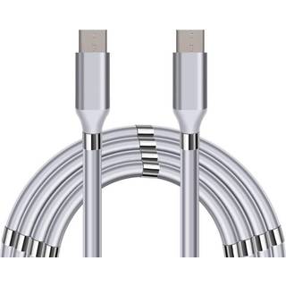 SERO QC magnet kabel, USB-C - USB-C, 1 m, hvid