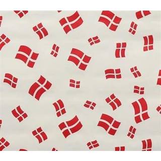 Voksdug - Danske flag - 140 cm bred - Dug med dannebrogsflag
