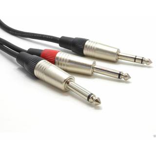 Jack Stereo han til 2 x Jack mono han kabel - 3 m