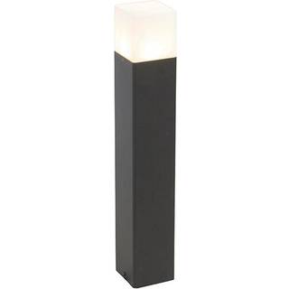 Stående udendørslampe sort med opalhvid skærm 50 cm - Danmark