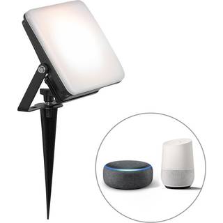 Smart Spotlight sort 14,5 cm inkl. LED IP65 med jordspyd - Ruud