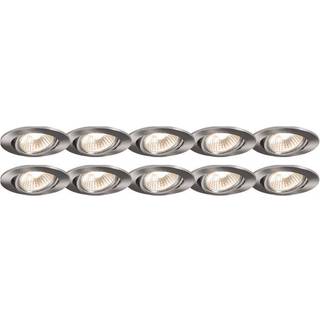 Sæt med 10 indbyggede spotlights vipbare aluminium - Cisco