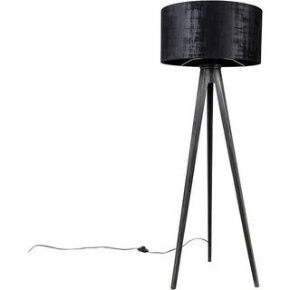 Gulvlampe Tripod sort med skærm sort 50 cm - Tripod Classic