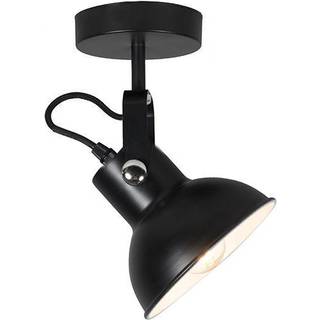Industriel væg- og loftslampe sort vipbar - Guida