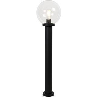 Stående udendørslampe sort med klar kugle 100 cm IP44 - Sfera
