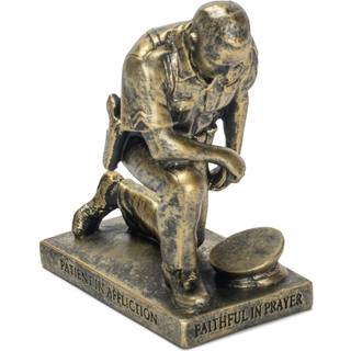 Dicksons glad i håb Bedende politibetjent 5 tommer guldharpiks stenbord top figur