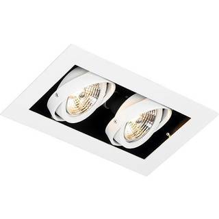 Moderne indbygningsspotlight hvid 2-lys justerbar - Oneon 70