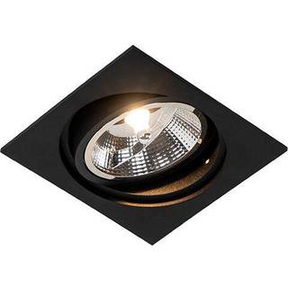 Kvadratisk indbygget spotlight sort justerbar - Chuck 111