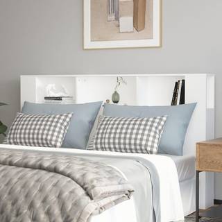 sengegavl med opbevaring 180x18,5x104,5 cm hvid