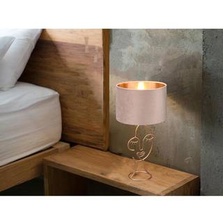 Mary bordlampe med ansigtsdesign, beige/guld