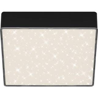 LED-loftslampe Flame Star, 15,7 x 15,7 cm sort