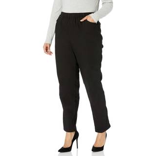 Chic Classic Collection Womens Plus Cotton Pull-on Pant med elastiske talje Jeans Black Denim 18 US