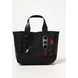 Christian Louboutin Frangibus Small printed canvas tote bag - black - One Size