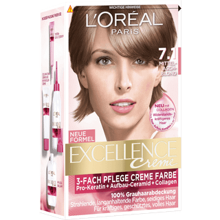 L’Oréal Paris Excellence Crème Coloration 7.1 Mellemaskeblond