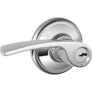 Schlage F51A Mer 625 Merano Lever Keyed Entry Lock Bright Chrome