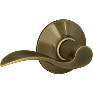 Schlage Lock Company ACC 609 Schlage Accent F10 Flat Wave Reversible Door LEVER Lock Solid Antique Brass - F10 ACC 609
