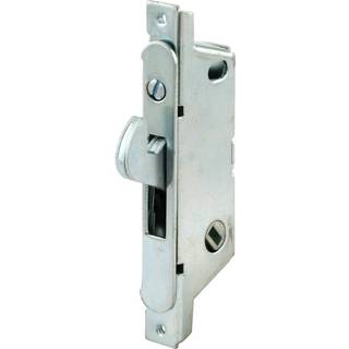 Prime-line E 2121 Mortise Lock-Justerbar fjederbelastet krogplåsfremskrivning til glidende gårdhave døre 3-11/16 tommer. 45 graders Keyway Round