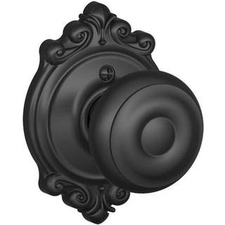 Schlage F170 Geo 622 Brk Brookshire Collection Georgian Decorative Single Trim Knob Matte sort