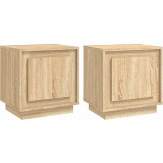 Sengebord 44X35X45 Cm Konstrueret Træ Etræsfarve - 2 / Sonoma-eg