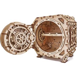 Tr? trick sikkert tr?modelkit til voksne og b?rn til at bygge - DIY Locker Puzzle Box med kombination - Mekanisk - Opbevar dine dyrebare genstand