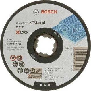 BOSCH Sæt af 25 - X-LOCK Standard for Metal, 125x 1,6x 22,23, til lige snit 125x2.5