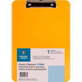 SPARCO-produkter 01866 Plastik Clipboard m/ flad klip 9-tommer x12-tommer neon Orange