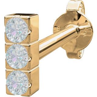 Piercing smykker - Pierce52 ørestik i 14kt. guld m. 3 diamanter lodret