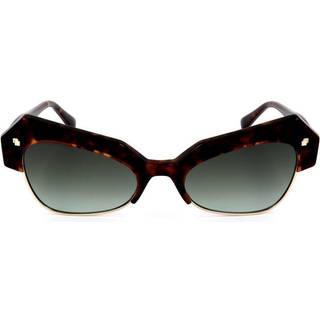 Dsquared2 Kvinde DQ0367 Dalia 52P Outlet solbriller Acetat Havana Grøn Geometrisk Normal Skygge