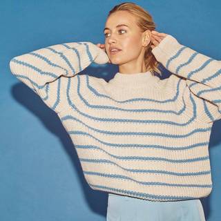 SisterS Point - Miba-pu - Striktrøjer og cardigans til kvinder - Bamboo/cashmere Blue - S