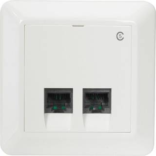 Gelia Data-/teleudtag, indfældet 2x8, kat. 6, uskærmet