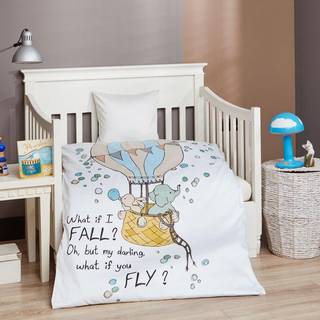 What If I Fall Babysengelinned, Hvid, 70x100 cm